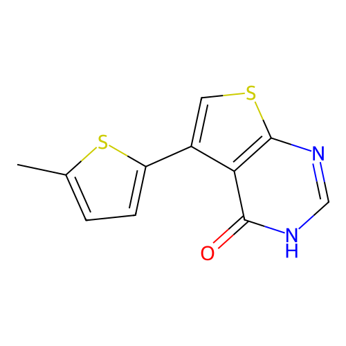 5-(5-methylthiophen-2-yl)-3H,4H-thieno[2,3-d]pyrimidin-4-one structure