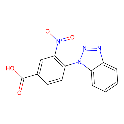 4-(1H-1,2,3-benzotriazol-1-yl)-3-nitrobenzoic acid structure