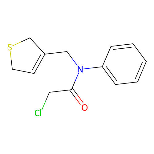 2-chloro-N-(2,5-dihydrothiophen-3-ylmethyl)-N-phenylacetamide structure
