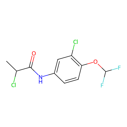 2-chloro-N-[3-chloro-4-(difluoromethoxy)phenyl]propanamide structure