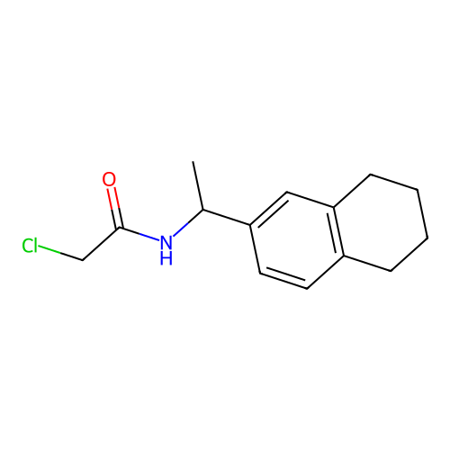 2-chloro-N-[1-(5,6,7,8-tetrahydronaphthalen-2-yl)ethyl]acetamide structure