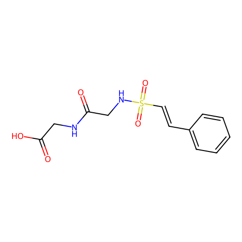 2-[[2-(2-phenylethenylsulfonylamino)acetyl]amino]acetic Acid structure