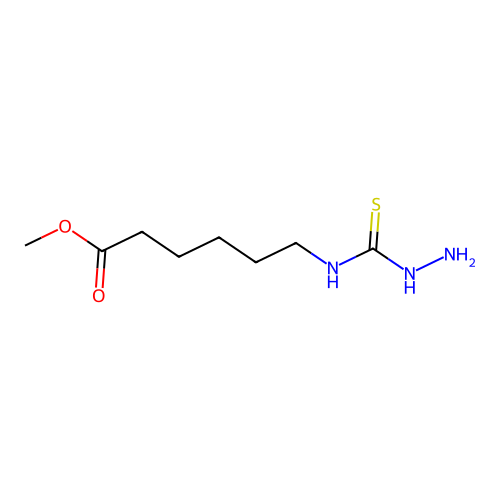 Methyl 6-[(hydrazinocarbonothioyl)amino]hexanoate structure