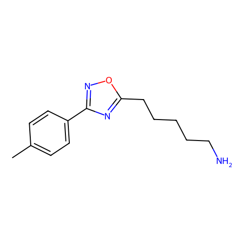 5-[3-(4-Methylphenyl)-1,2,4-oxadiazol-5-yl]pentan-1-amine structure
