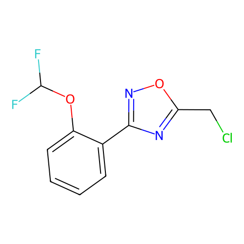 5-(Chloromethyl)-3-[2-(difluoromethoxy)phenyl]-1,2,4-oxadiazole structure