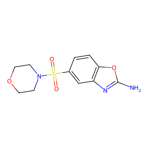 5-(Morpholin-4-ylsulfonyl)-1,3-benzoxazol-2-amine structure
