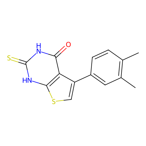 5-(3,4-dimethylphenyl)-2-sulfanyl-3H,4H-thieno[2,3-d]pyrimidin-4-one structure