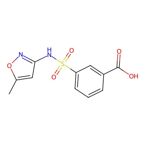 3-((5-Methyl-1,2-oxazol-3-yl)sulfamoyl)benzoic acid structure