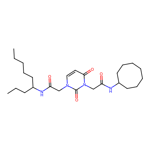 N3-Cyclooctyl-2,4-dioxo-N1-(1-propylhexyl)-1,3(2H,4H)-pyrimidinediacetamide structure