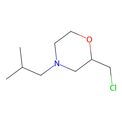 2-(Chloromethyl)-4-(2-methylpropyl)morpholine structure