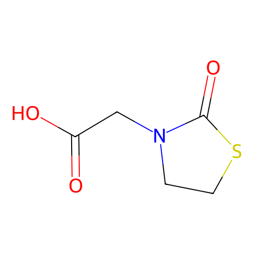 2-Oxo-3-thiazolidineacetic acid structure