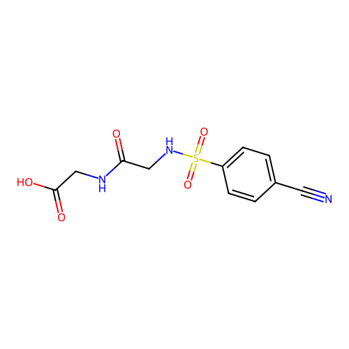 2-[2-(4-Cyanobenzenesulfonamido)acetamido]acetic acid structure