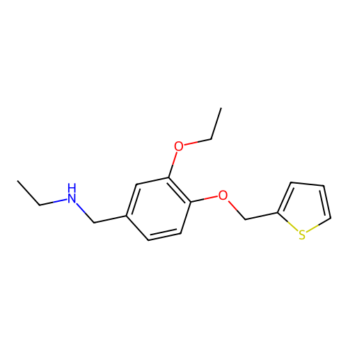 N-[3-ethoxy-4-(thien-2-ylmethoxy)benzyl]-N-ethylamine structure