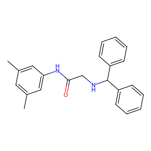 2-(benzhydrylamino)-N-(3,5-dimethylphenyl)acetamide structure