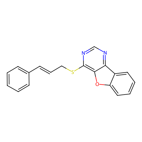 4-(Cinnamylthio)benzofuro[3,2-d]pyrimidine structure