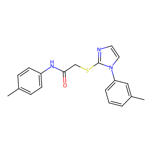 N-(p-tolyl)-2-((1-(m-tolyl)-1H-imidazol-2-yl)thio)acetamide structure