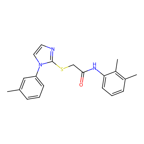 N-(2,3-dimethylphenyl)-2-[1-(3-methylphenyl)imidazol-2-yl]sulfanylacetamide structure