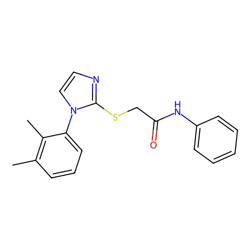 2-[1-(2,3-dimethylphenyl)imidazol-2-yl]sulfanyl-N-phenylacetamide structure