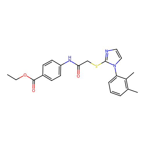 ethyl 4-(2-((1-(2,3-dimethylphenyl)-1H-imidazol-2-yl)thio)acetamido)benzoate structure