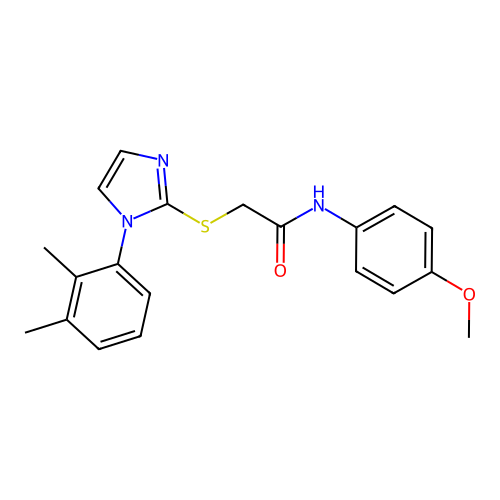2-[1-(2,3-dimethylphenyl)imidazol-2-yl]sulfanyl-N-(4-methoxyphenyl)acetamide structure