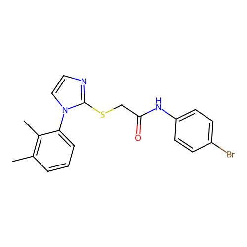 N-(4-bromophenyl)-2-((1-(2,3-dimethylphenyl)-1H-imidazol-2-yl)thio)acetamide structure