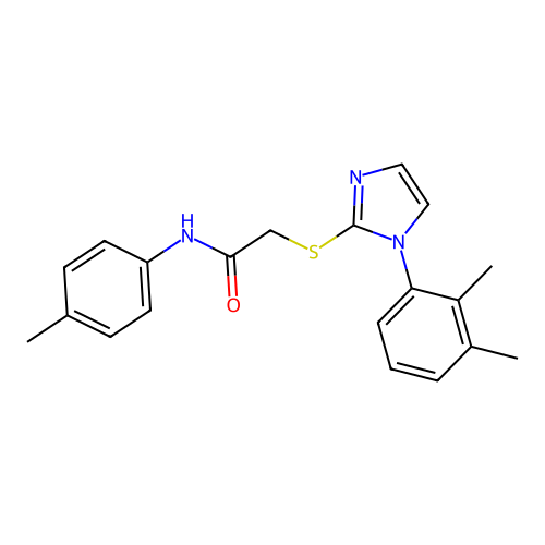 2-[1-(2,3-dimethylphenyl)imidazol-2-yl]sulfanyl-N-(4-methylphenyl)acetamide structure