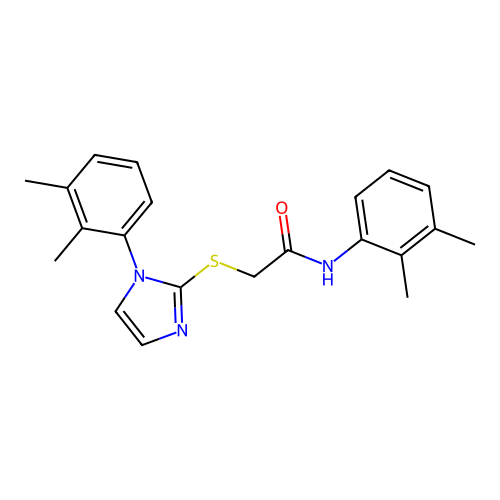 N-(2,3-dimethylphenyl)-2-[1-(2,3-dimethylphenyl)imidazol-2-yl]sulfanylacetamide structure
