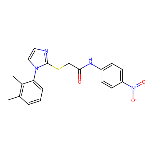 2-((1-(2,3-dimethylphenyl)-1H-imidazol-2-yl)thio)-N-(4-nitrophenyl)acetamide structure