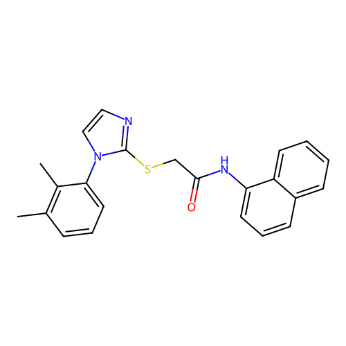 2-((1-(2,3-dimethylphenyl)-1H-imidazol-2-yl)thio)-N-(naphthalen-1-yl)acetamide structure