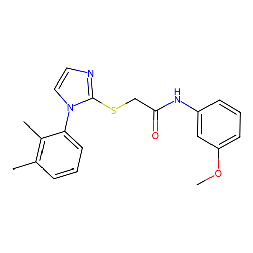 2-[1-(2,3-dimethylphenyl)imidazol-2-yl]sulfanyl-N-(3-methoxyphenyl)acetamide structure