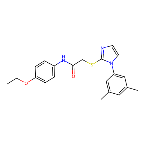 2-[1-(3,5-dimethylphenyl)imidazol-2-yl]sulfanyl-N-(4-ethoxyphenyl)acetamide structure