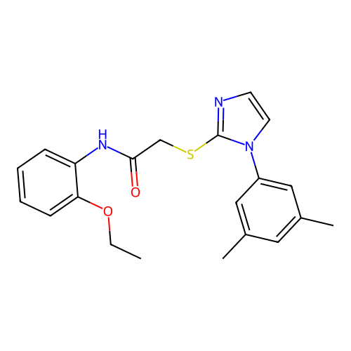 2-((1-(3,5-dimethylphenyl)-1H-imidazol-2-yl)thio)-N-(2-ethoxyphenyl)acetamide structure