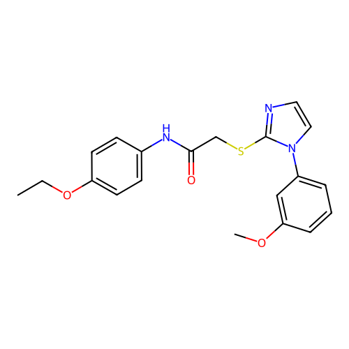 N-(4-ethoxyphenyl)-2-((1-(3-methoxyphenyl)-1H-imidazol-2-yl)thio)acetamide structure