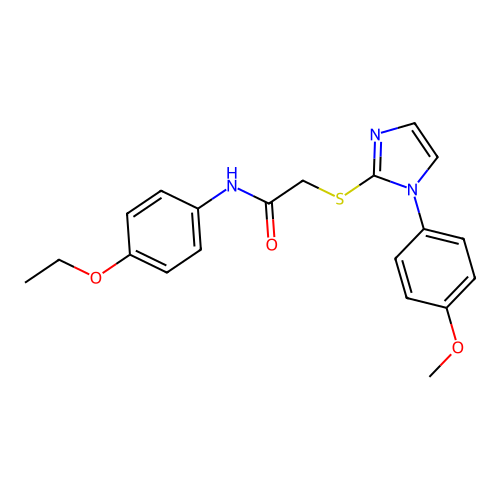 N-(4-ethoxyphenyl)-2-((1-(4-methoxyphenyl)-1H-imidazol-2-yl)thio)acetamide structure