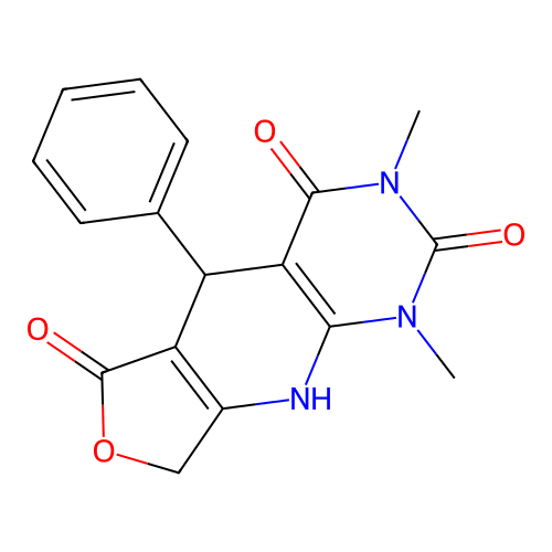 11,13-dimethyl-8-phenyl-5-oxa-2,11,13-triazatricyclo[7.4.0.0^{3,7}]trideca-1(9),3(7)-diene-6,10,12-trione structure
