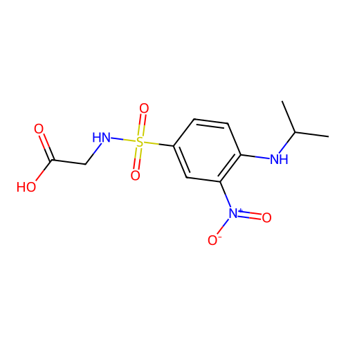 2-{3-Nitro-4-[(propan-2-yl)amino]benzenesulfonamido}acetic acid structure