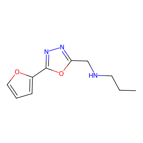 {[5-(Furan-2-yl)-1,3,4-oxadiazol-2-yl]methyl}(propyl)amine structure