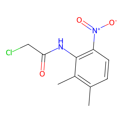 2-chloro-N-(2,3-dimethyl-6-nitrophenyl)acetamide structure