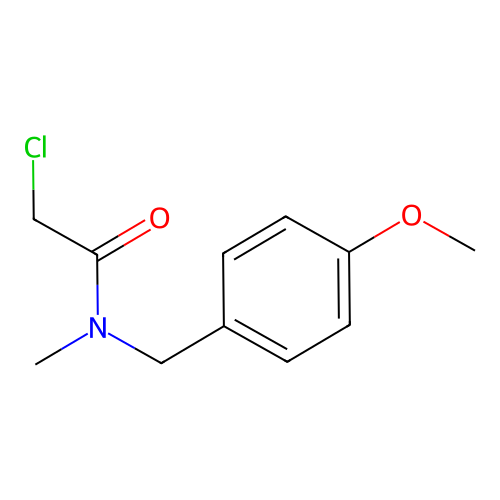 2-chloro-N-[(4-methoxyphenyl)methyl]-N-methylacetamide structure