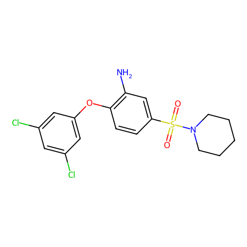2-(3,5-Dichlorophenoxy)-5-(piperidine-1-sulfonyl)aniline structure