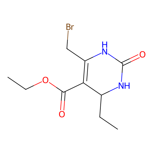 Ethyl 6-(bromomethyl)-4-ethyl-2-oxo-1,2,3,4-tetrahydropyrimidine-5-carboxylate structure
