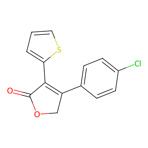 4-(4-Chlorophenyl)-3-(thiophen-2-yl)-2,5-dihydrofuran-2-one structure