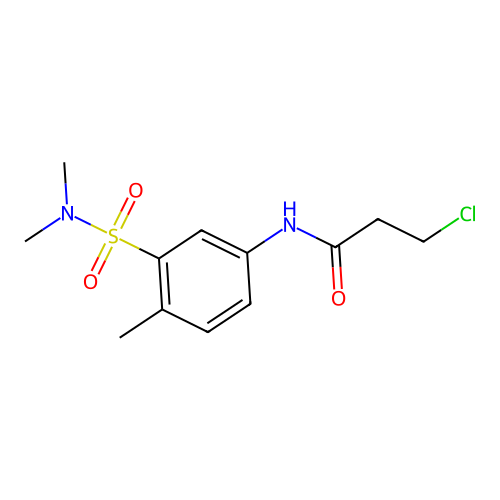 3-chloro-N-[3-(dimethylsulfamoyl)-4-methylphenyl]propanamide structure