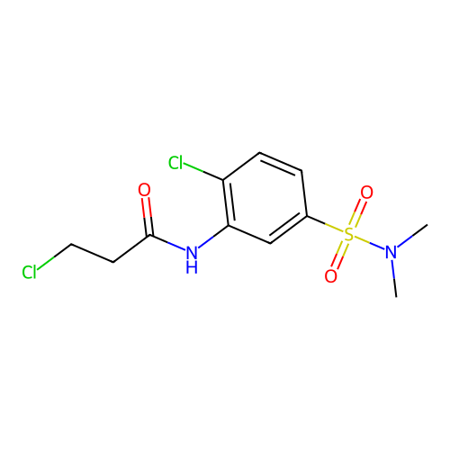 3-chloro-N-[2-chloro-5-(dimethylsulfamoyl)phenyl]propanamide structure