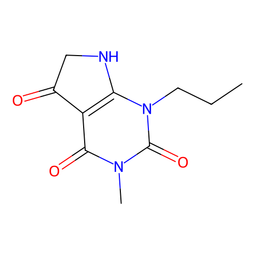 3-methyl-1-propyl-1H,2H,3H,4H,5H,6H,7H-pyrrolo[2,3-d]pyrimidine-2,4,5-trione structure