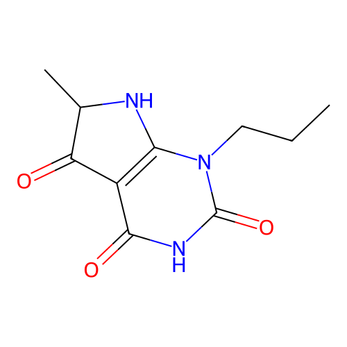 6,7-Dihydro-6-methyl-1-propyl-1H-pyrrolo[2,3-d]pyrimidine-2,4,5(3H)-trione structure