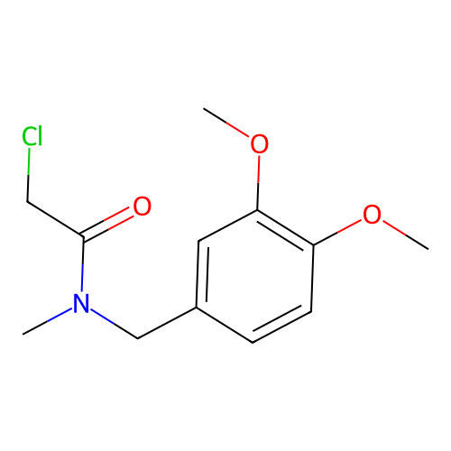 2-chloro-N-[(3,4-dimethoxyphenyl)methyl]-N-methylacetamide structure