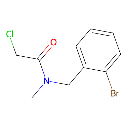 N-[(2-bromophenyl)methyl]-2-chloro-N-methylacetamide structure
