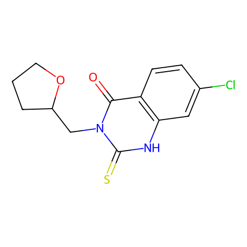 7-Chloro-3-(oxolan-2-ylmethyl)-2-sulfanyl-3,4-dihydroquinazolin-4-one structure