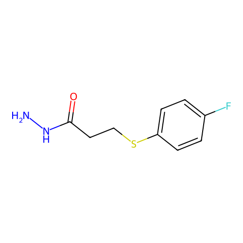 3-[(4-Fluorophenyl)sulfanyl]propanehydrazide structure
